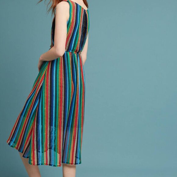 Eve Franco X Anthropologie Rainbow Crochet Midi Dress NWOT Size 0 (XS) - Picture 6 of 16